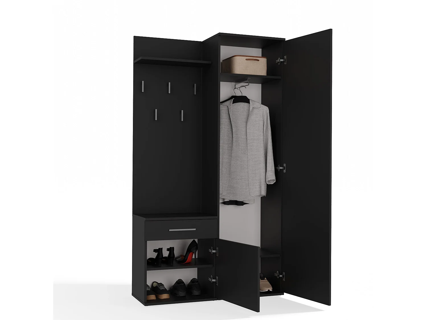 Mobile ingresso con specchio nero MIT3