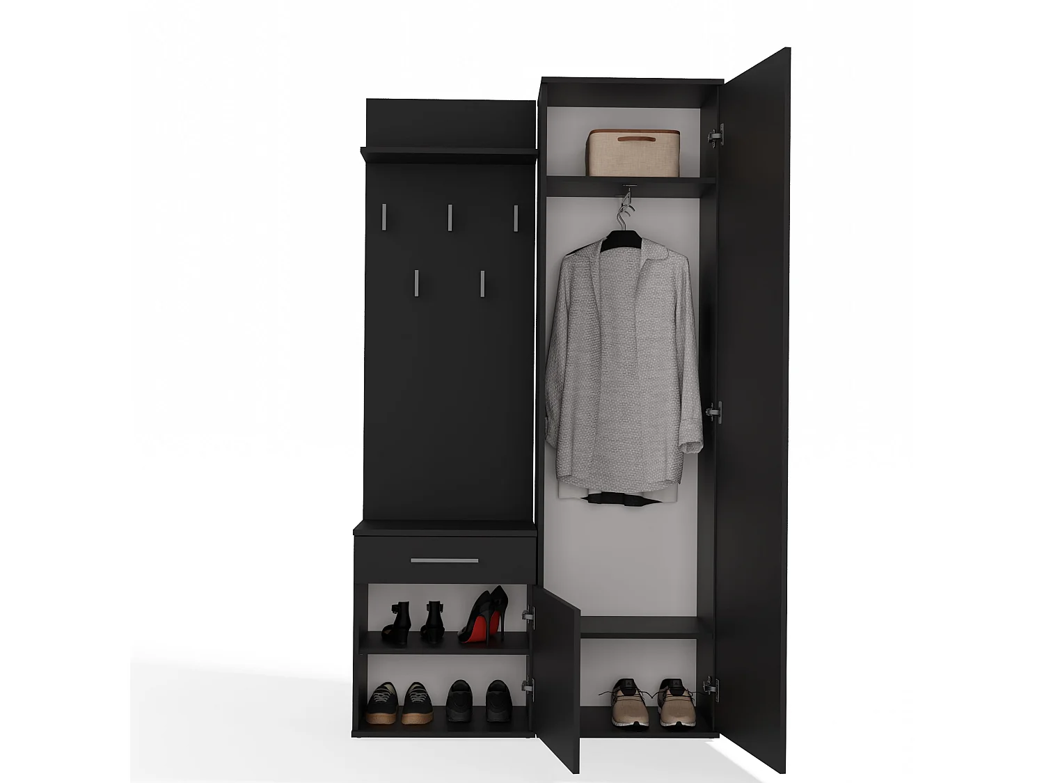 Mobile ingresso con specchio nero MIT3