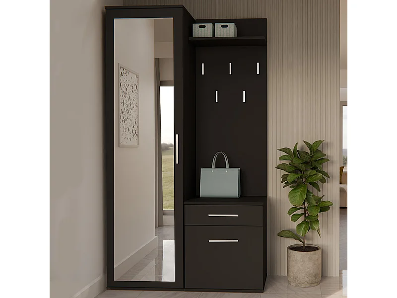 Mobile ingresso con specchio nero MIT3