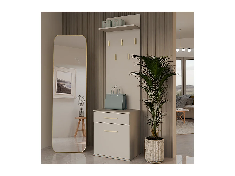 Appendiabiti con scarpiera moderno cashmere MIT8