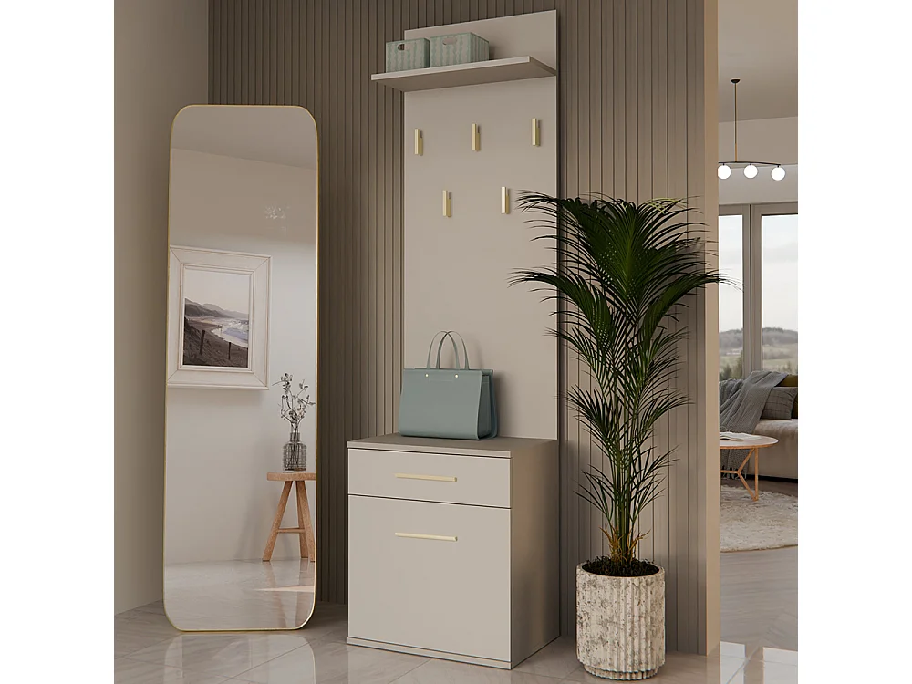 Appendiabiti con scarpiera moderno cashmere MIT8