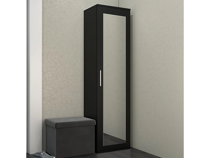 Armadio guardaroba per ingresso nero MIT4