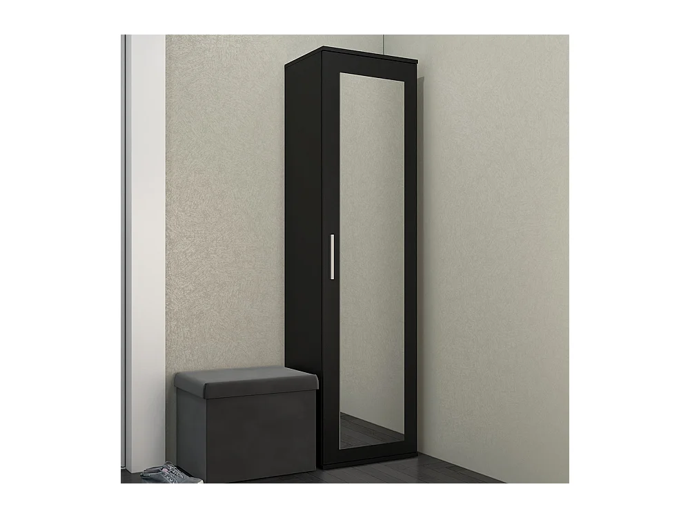 Armadio guardaroba per ingresso nero MIT4