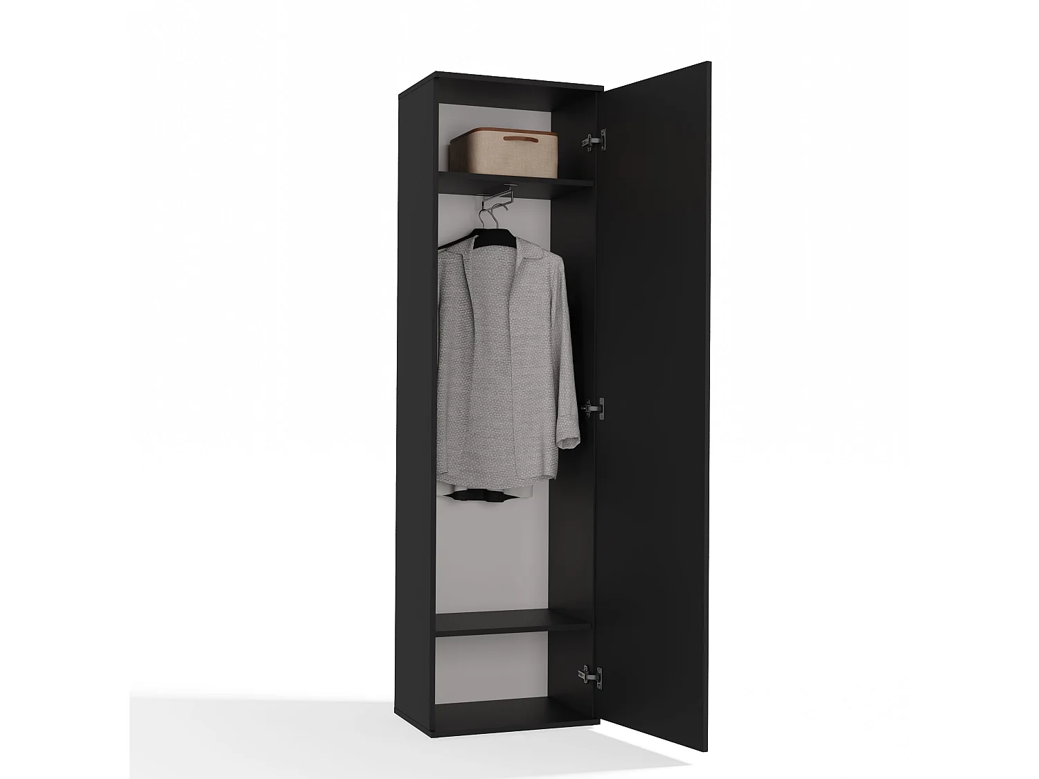 Armadio guardaroba per ingresso nero MIT4