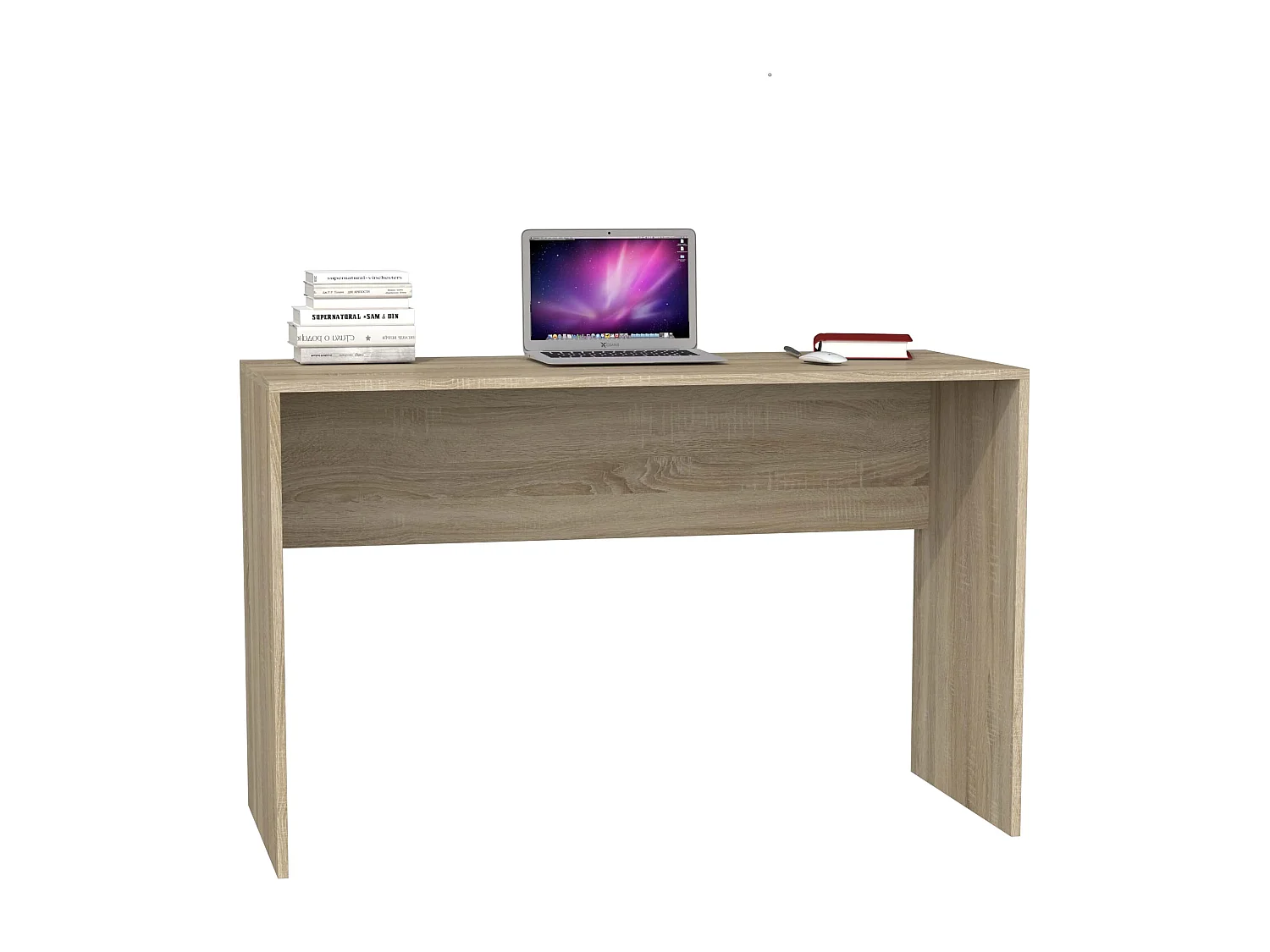 Scrivania moderna 120x76x50 cm design semplice rovere chiaro SCT6