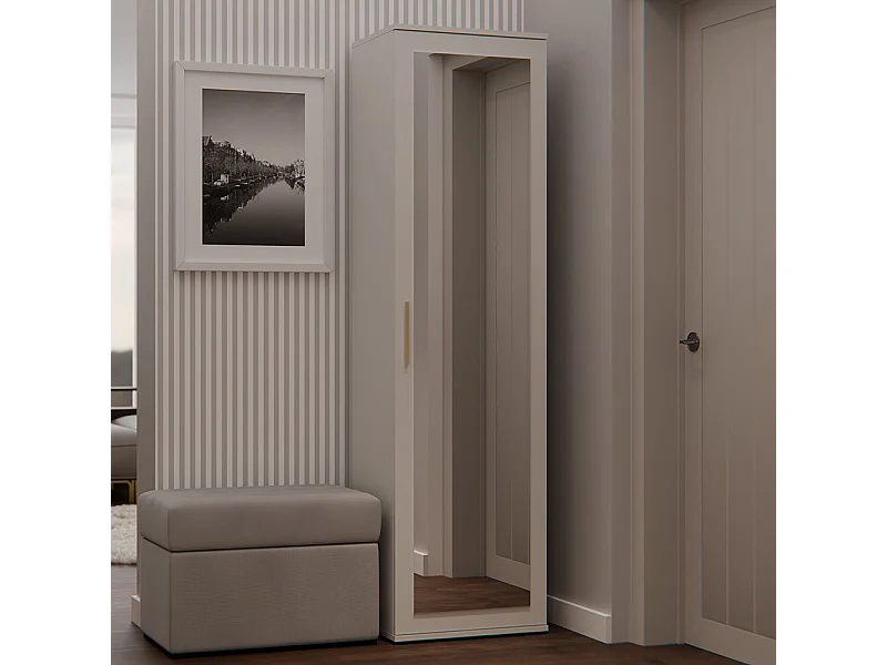 Armadio guardaroba per ingresso beige MIT4