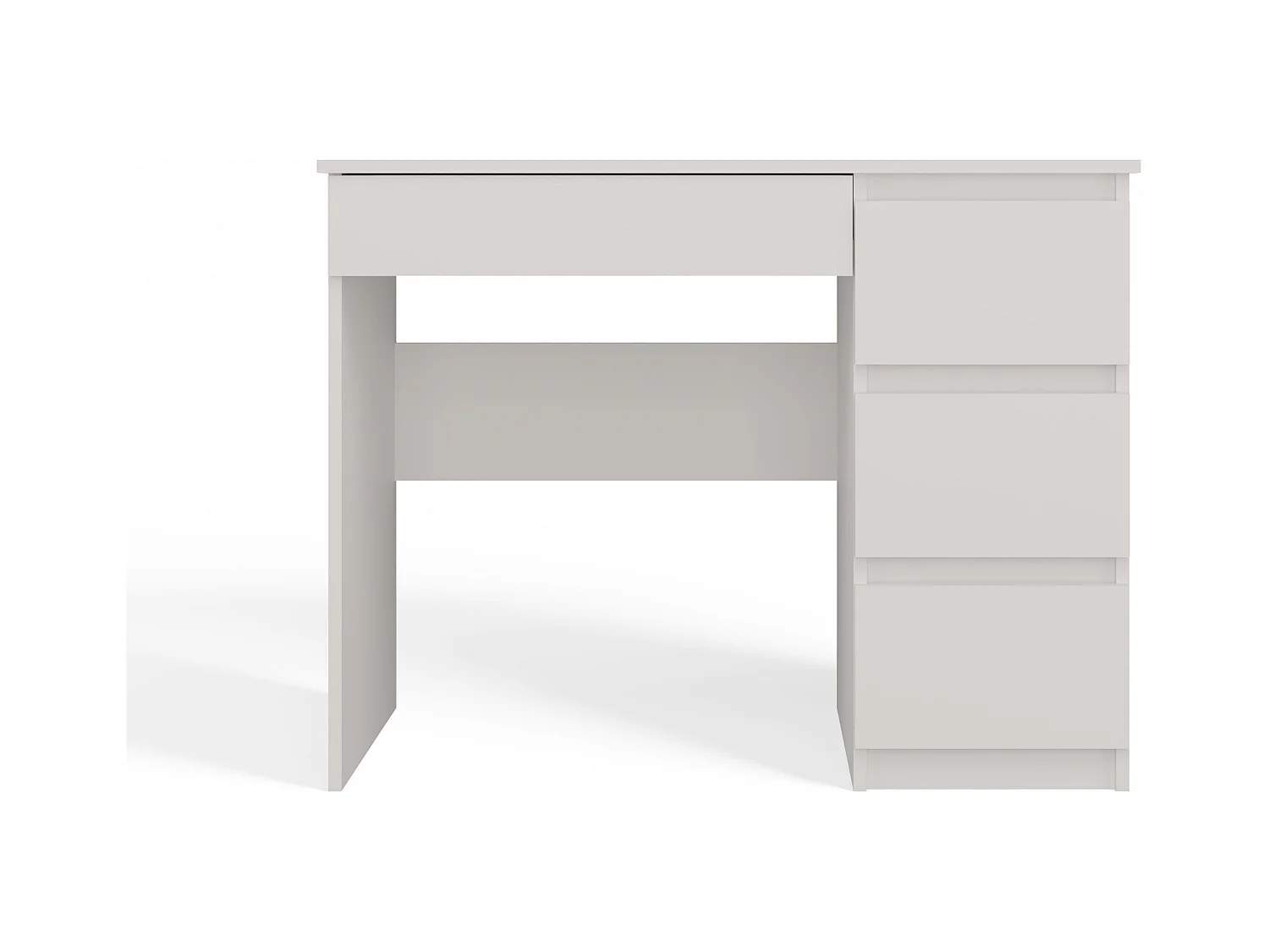 Scrivania moderna con cassetti a destra 98x76x51 cm bianca SCT4