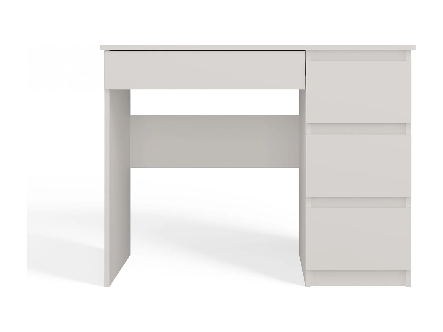 Scrivania moderna con cassetti a destra 98x76x51 cm bianca SCT4