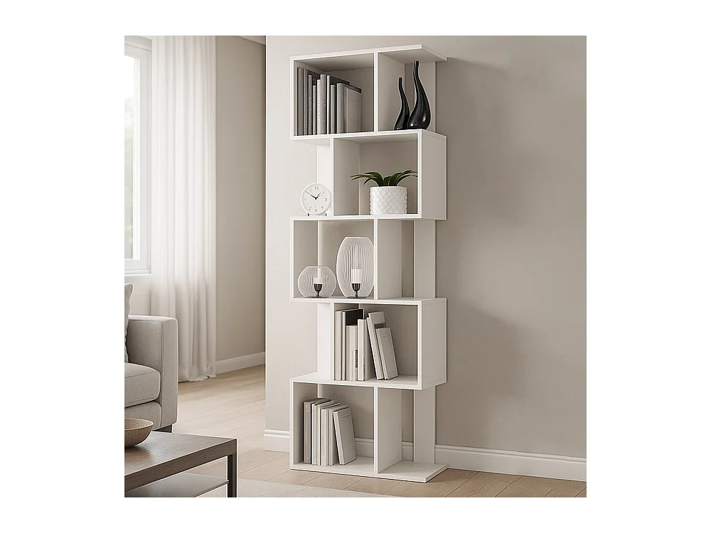 Libreria moderna 59,5x140x30 cm bianca LBT9
