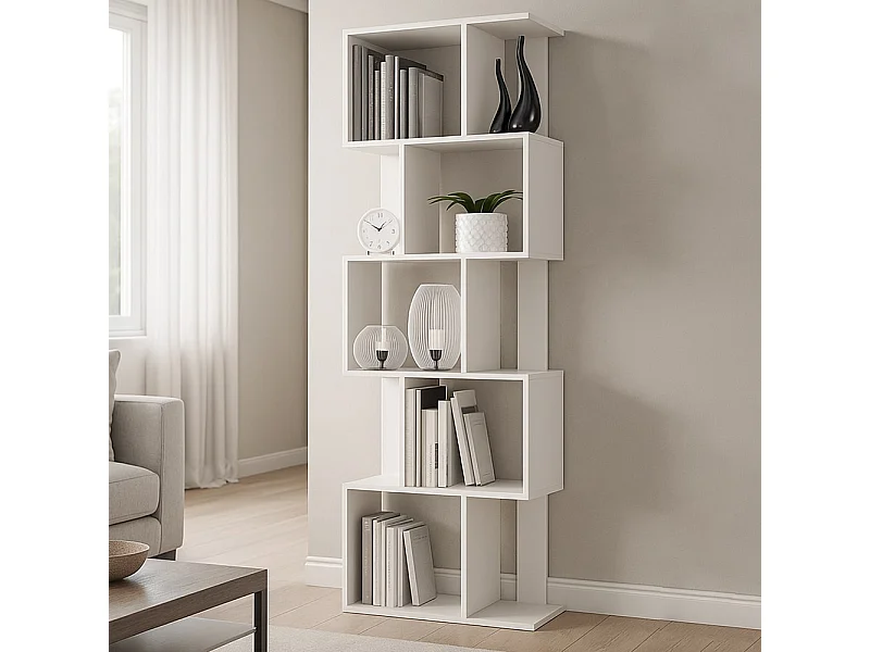 Libreria moderna 59,5x140x30 cm bianca LBT9