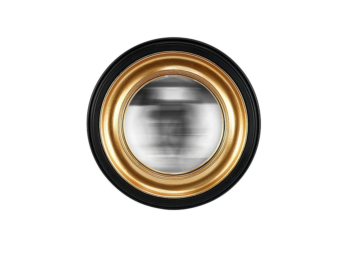 Miroir convexe doré 29,2cm