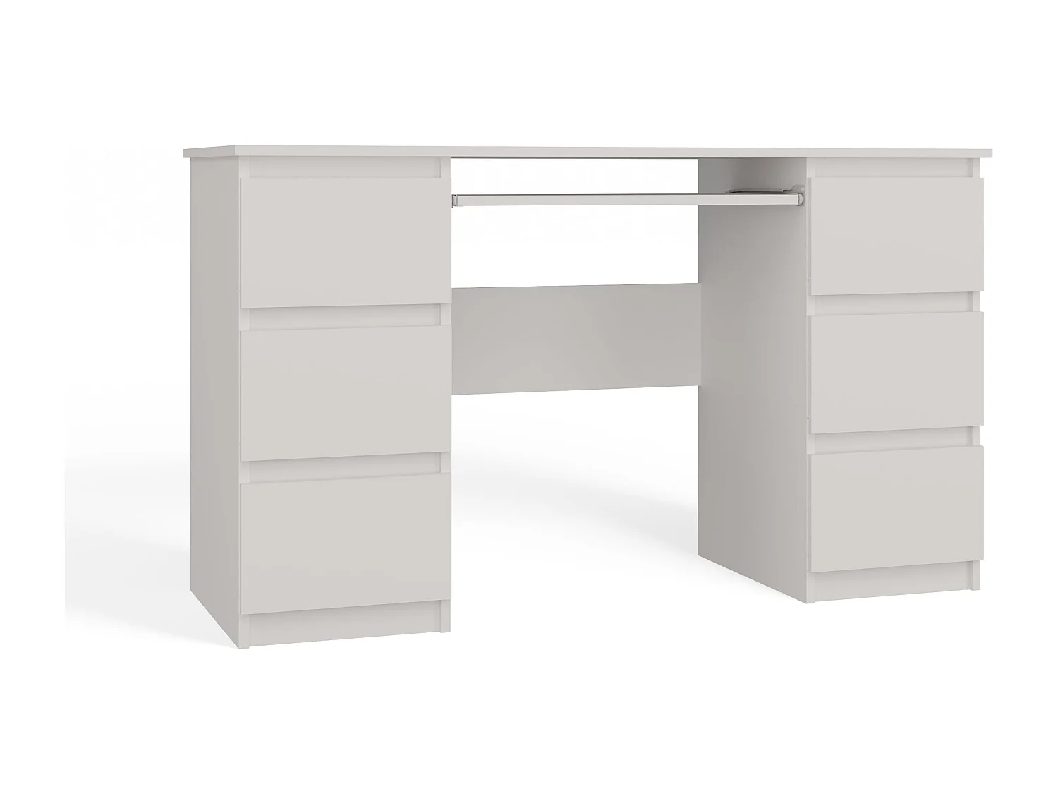 Scrivania moderna con cassetti 130x76x51 cm bianca SCT2