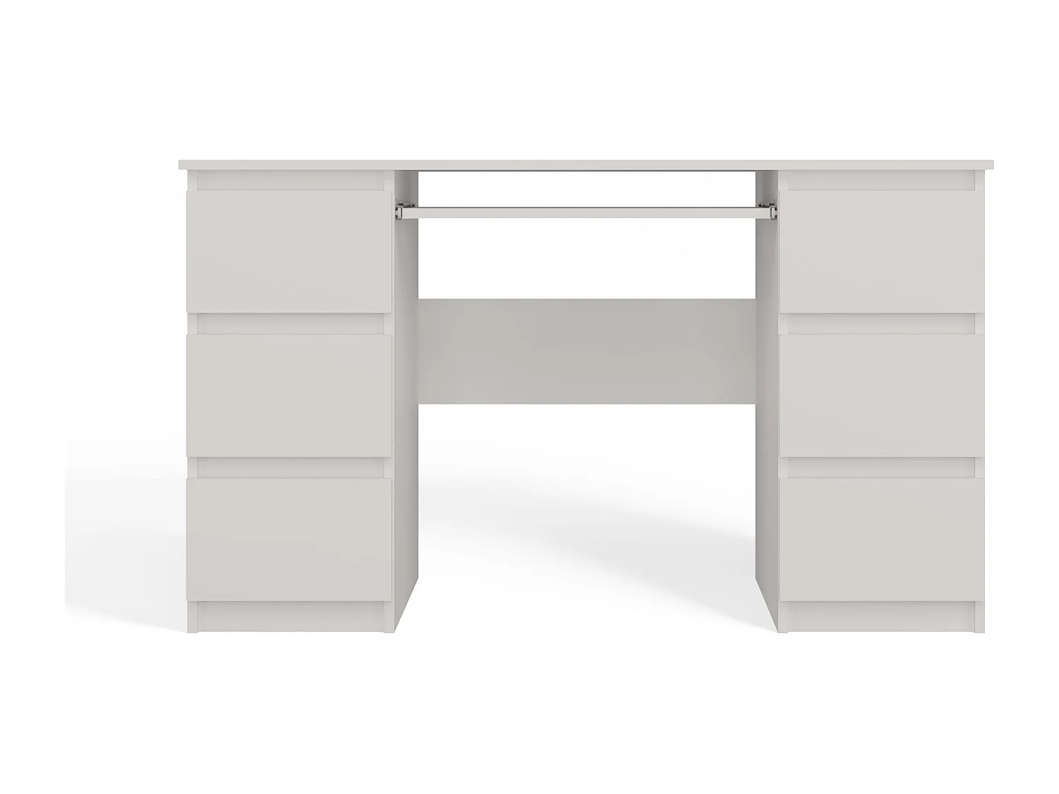 Scrivania moderna con cassetti 130x76x51 cm bianca SCT2