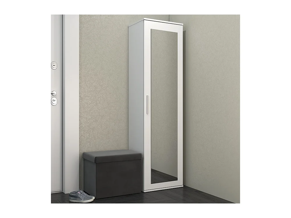 Armadio guardaroba per ingresso bianco MIT4