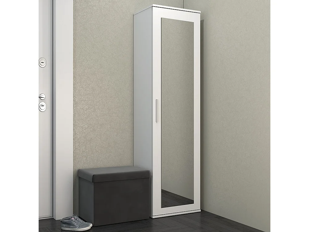 Armadio guardaroba per ingresso bianco MIT4