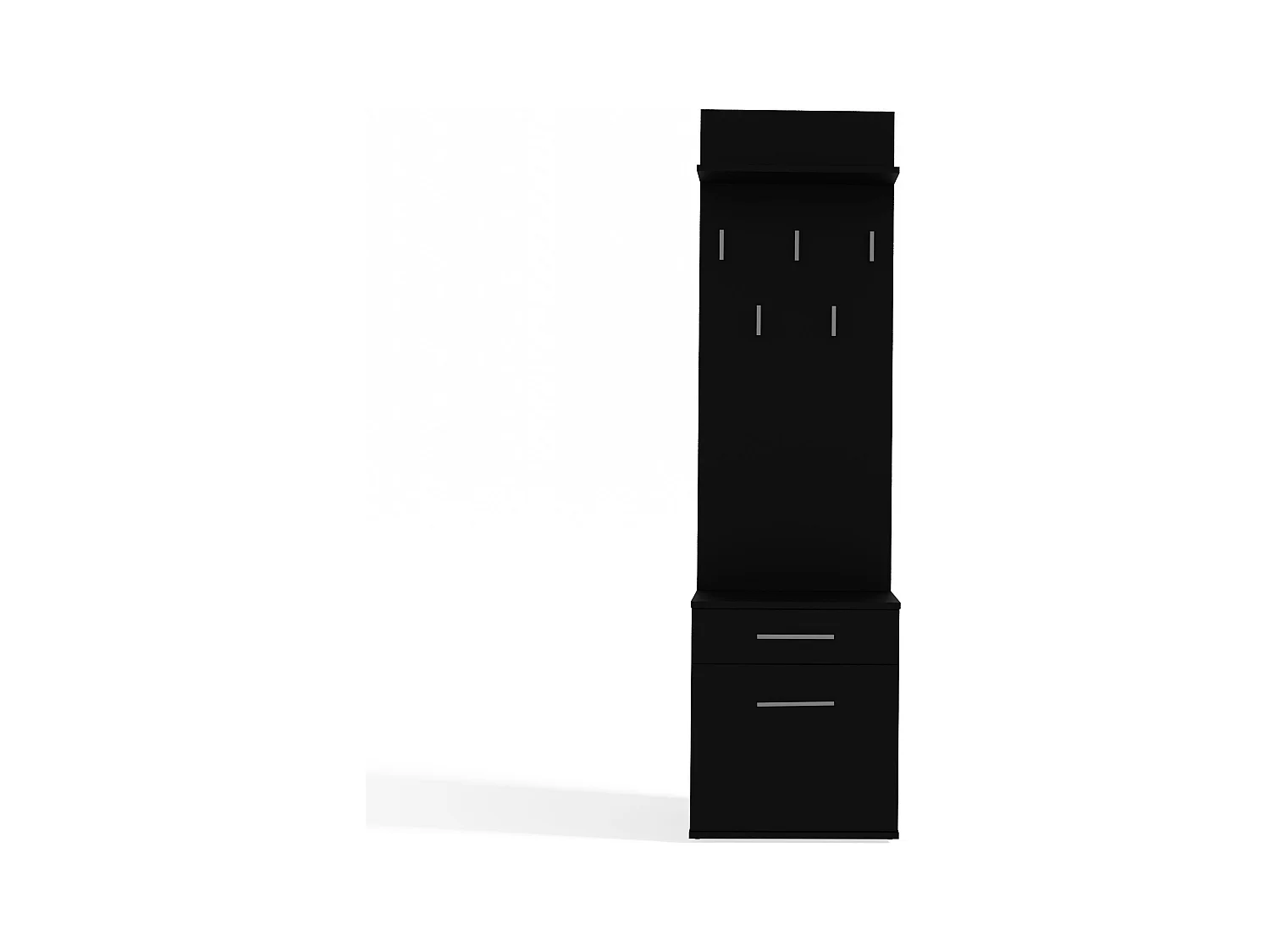 Appendiabiti con scarpiera moderno nero MIT8