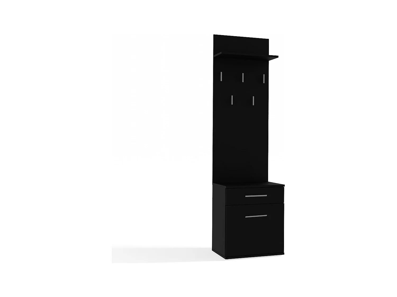 Appendiabiti con scarpiera moderno nero MIT8