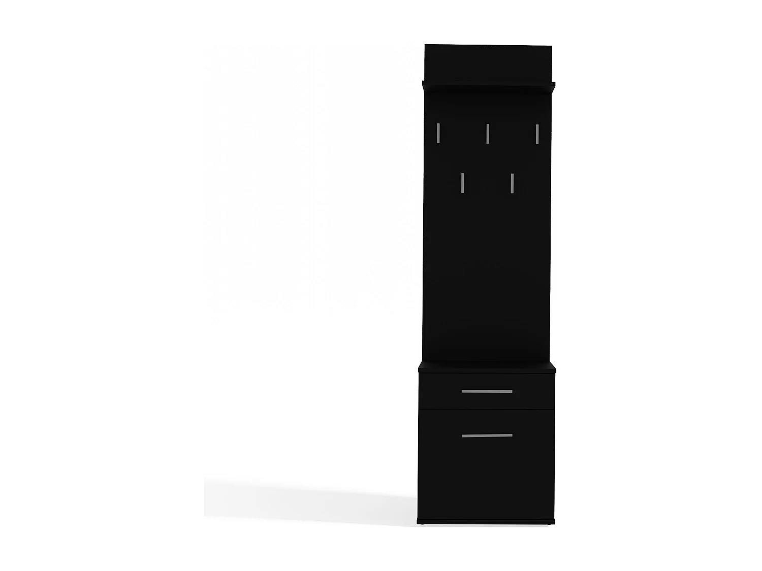 Appendiabiti con scarpiera moderno nero MIT8