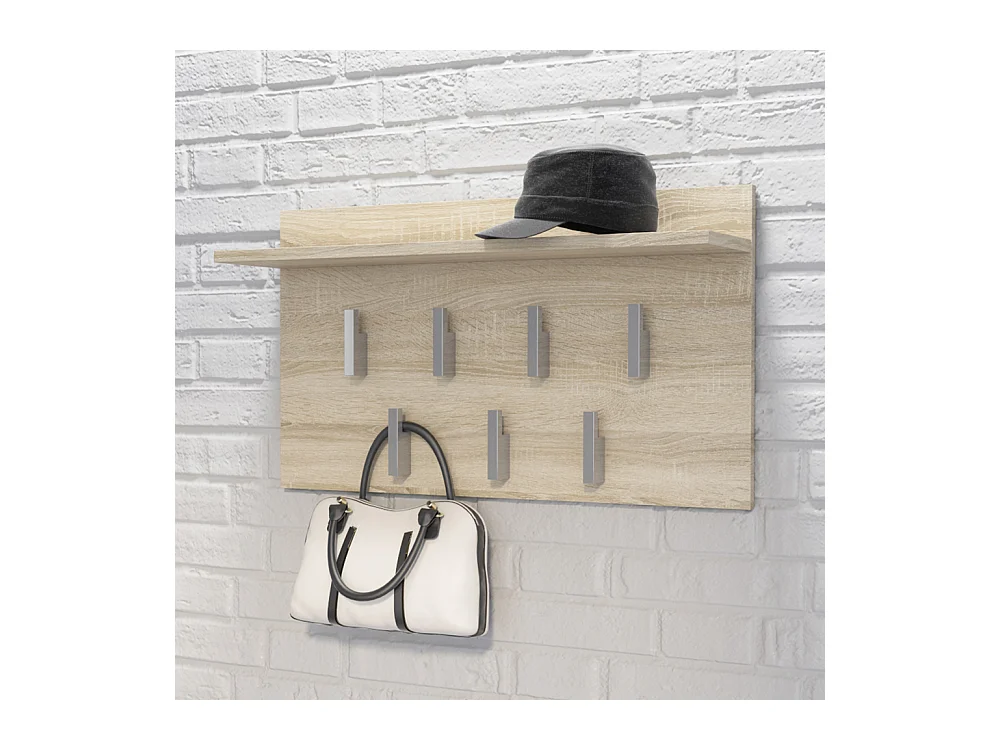 Appendiabiti a muro 70x40x20 cm rovere chiaro MIT6