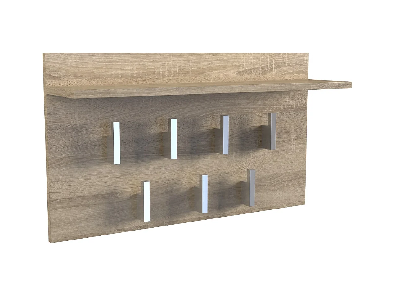 Appendiabiti a muro 70x40x20 cm rovere chiaro MIT6