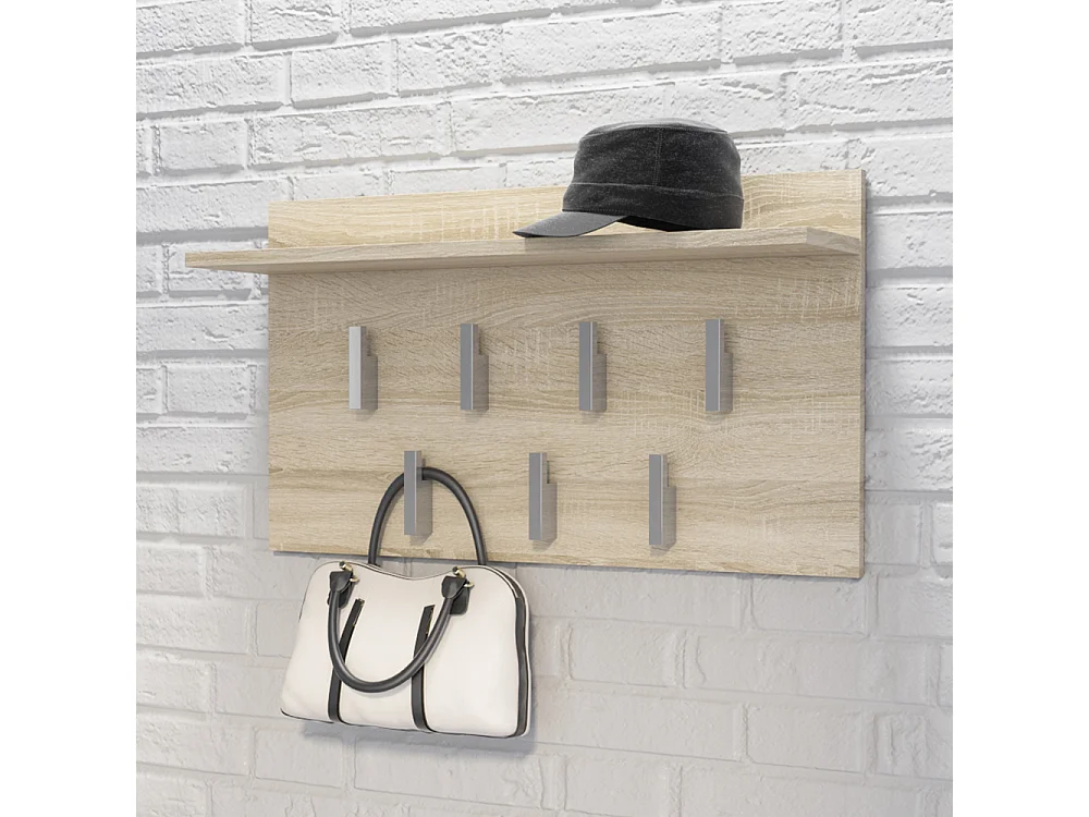 Appendiabiti a muro 70x40x20 cm rovere chiaro MIT6