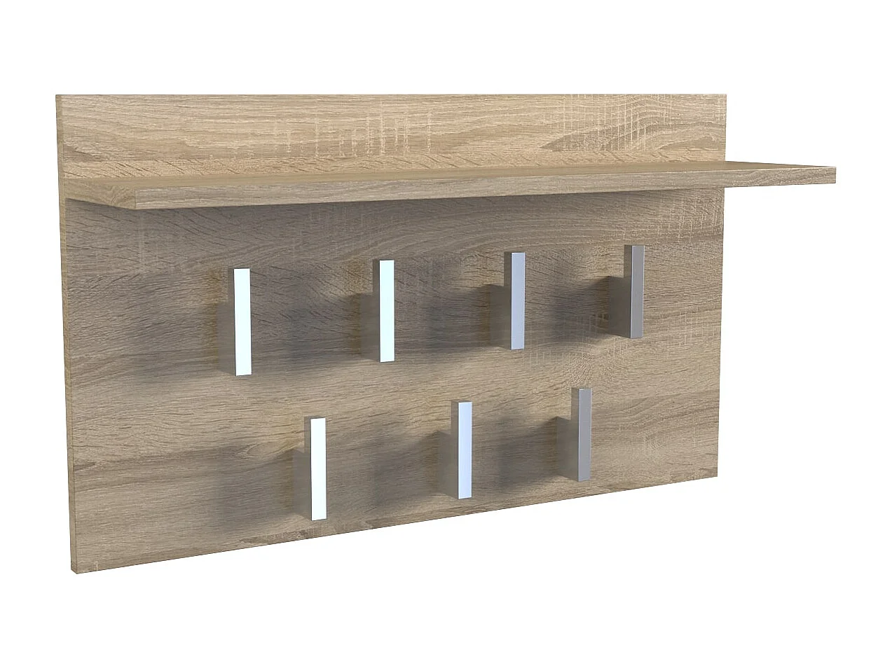 Appendiabiti a muro 70x40x20 cm rovere chiaro MIT6