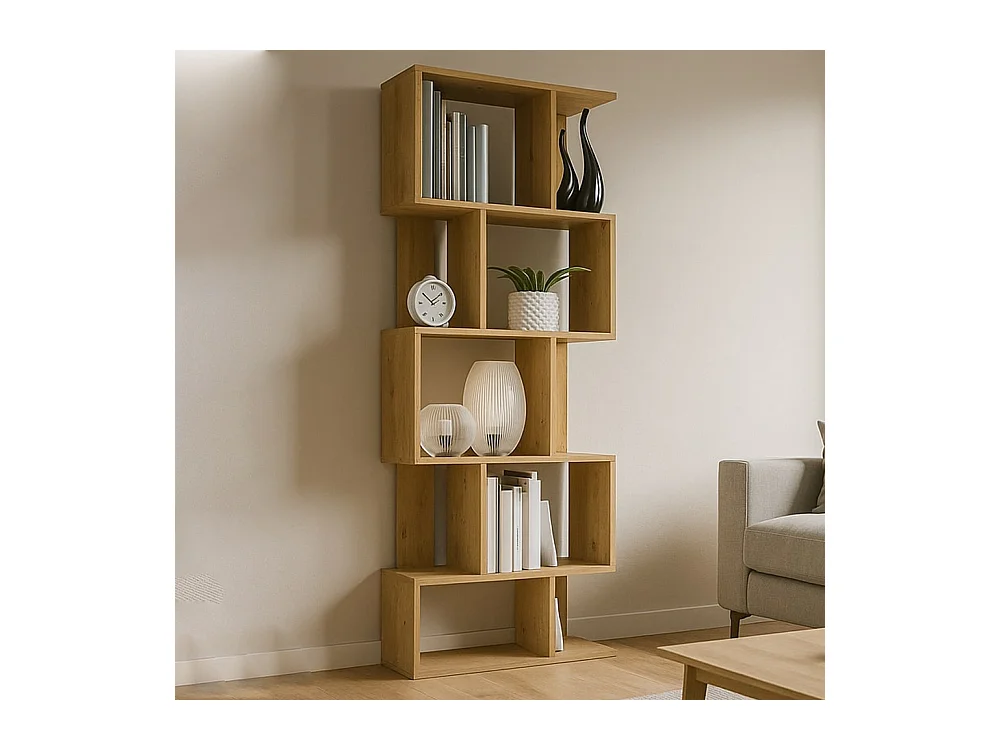 Libreria moderna 59,5x140x30 cm rovere naturale LBT9