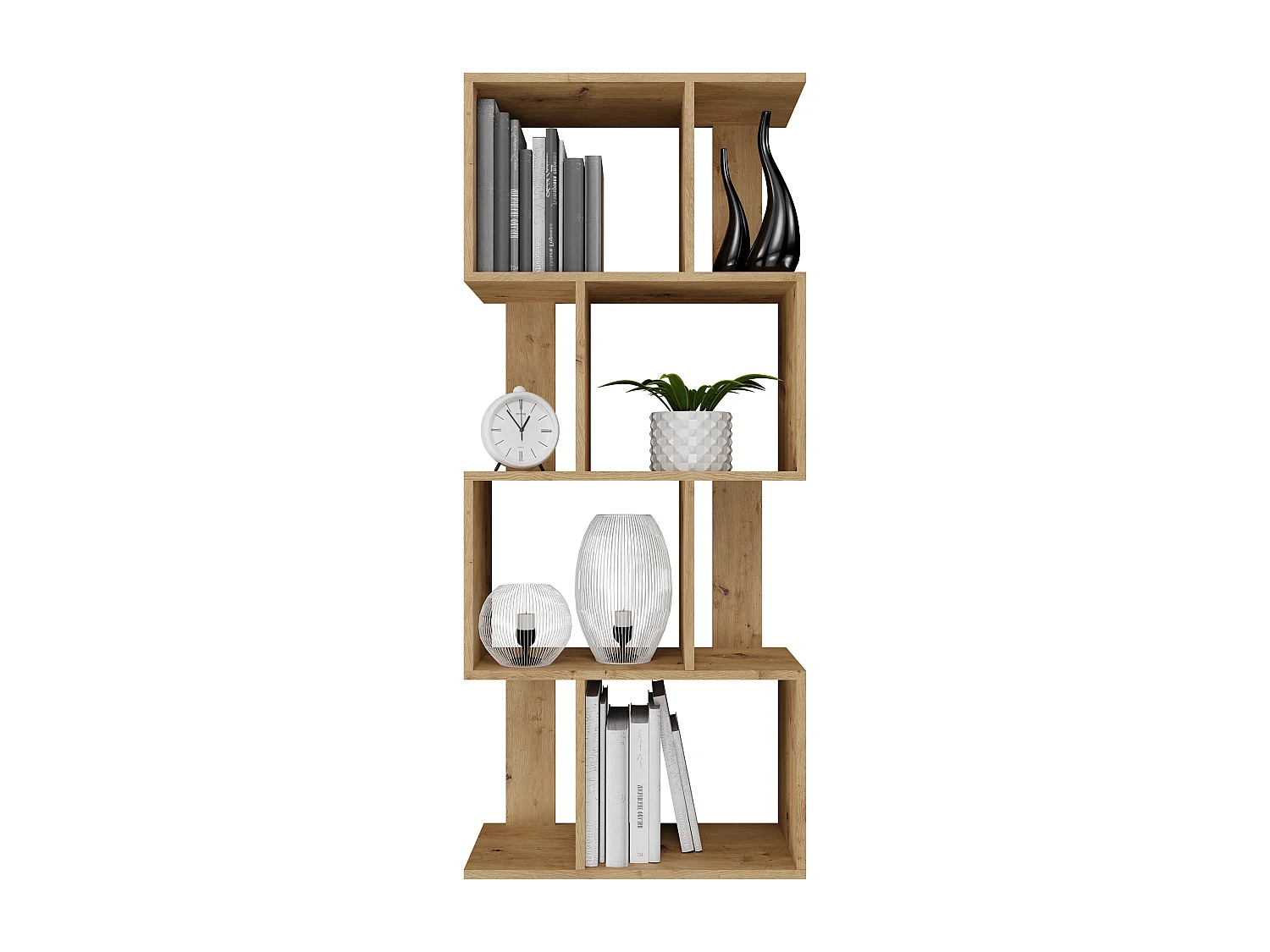 Libreria moderna 59,5x140x30 cm rovere naturale LBT9