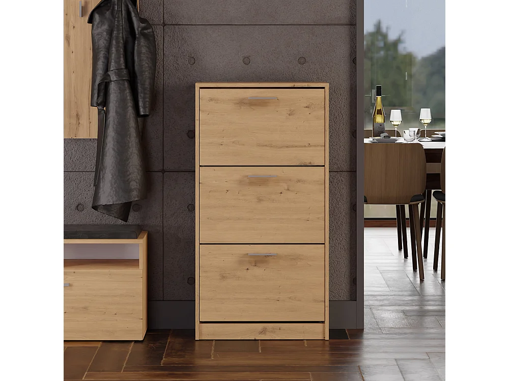 Scarpiera moderna 60x116x28 cm rovere SCAT3