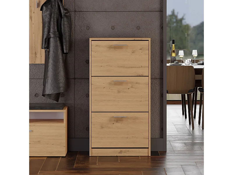 Scarpiera moderna 60x116x28 cm rovere SCAT3