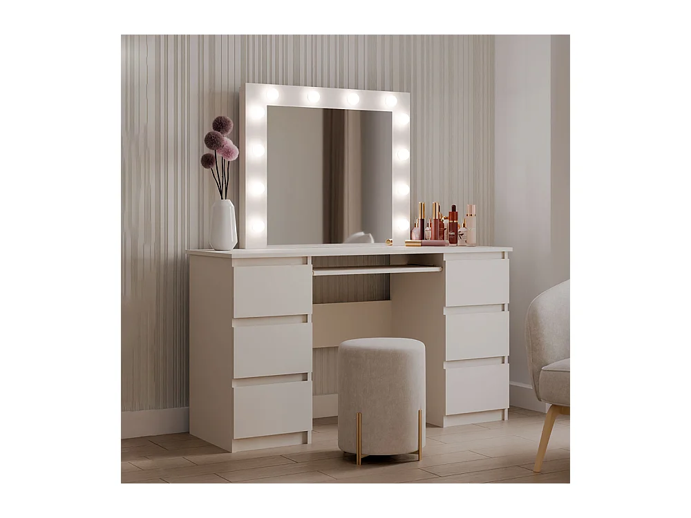Toeletta da trucco moderna con specchio beige TOT3