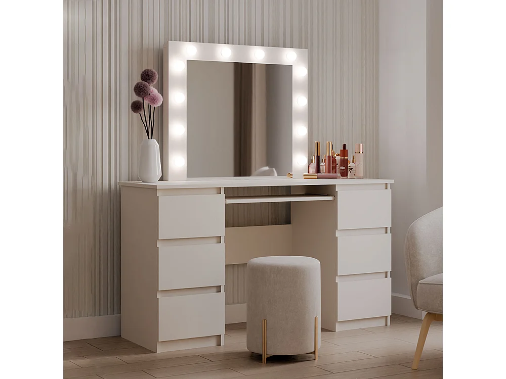 Toeletta da trucco moderna con specchio beige TOT3