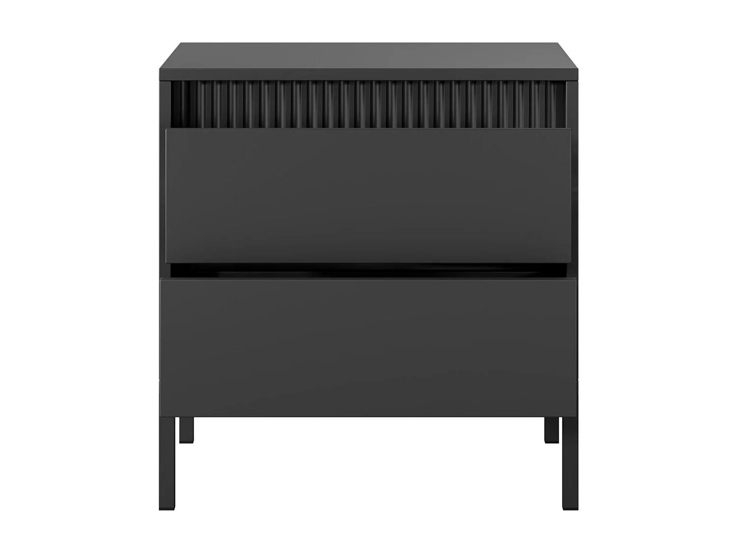 Comodino moderno con piedini alti 53,5x56,2 cm nero CMLK16