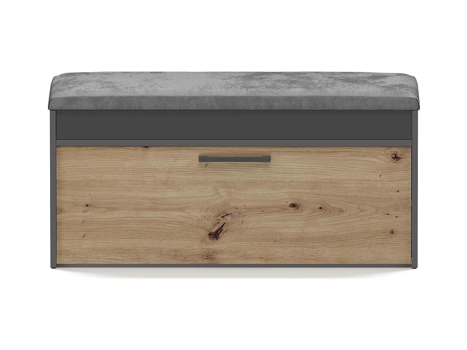 Scarpiera con panca 100x49x35 cm rovere e antracite SCAT6