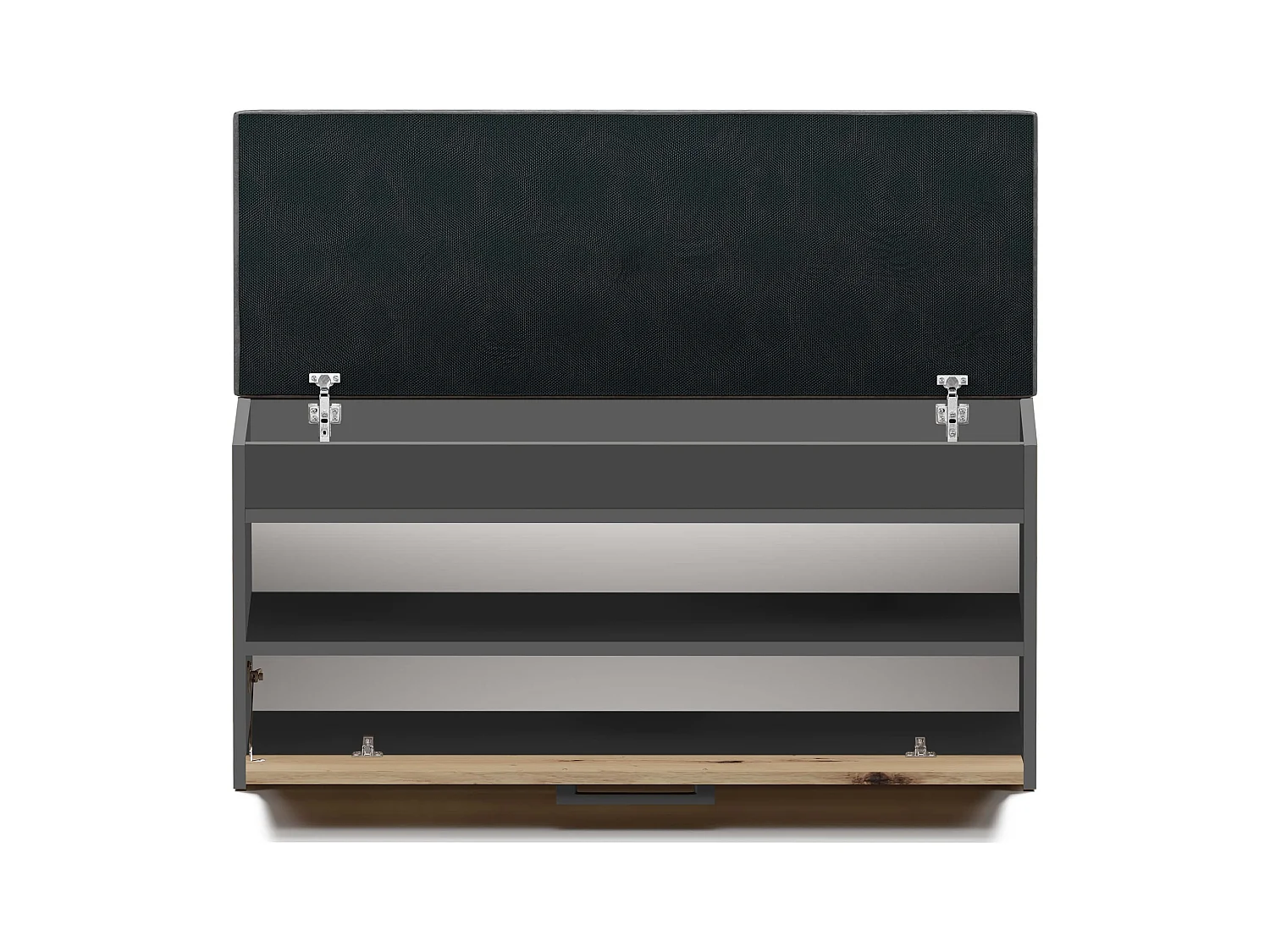 Scarpiera con panca 100x49x35 cm rovere e antracite SCAT6