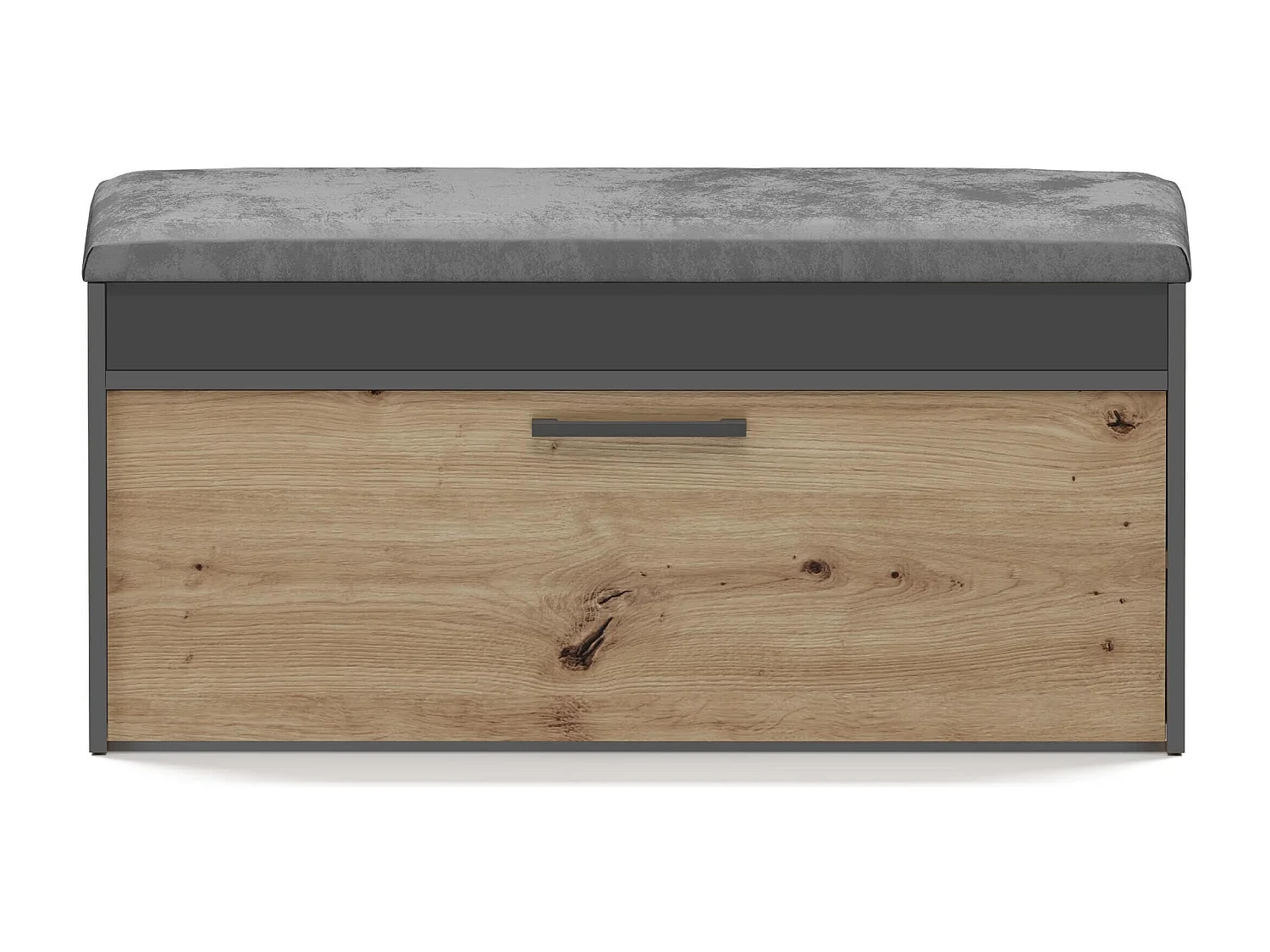 Scarpiera con panca 100x49x35 cm rovere e antracite SCAT6