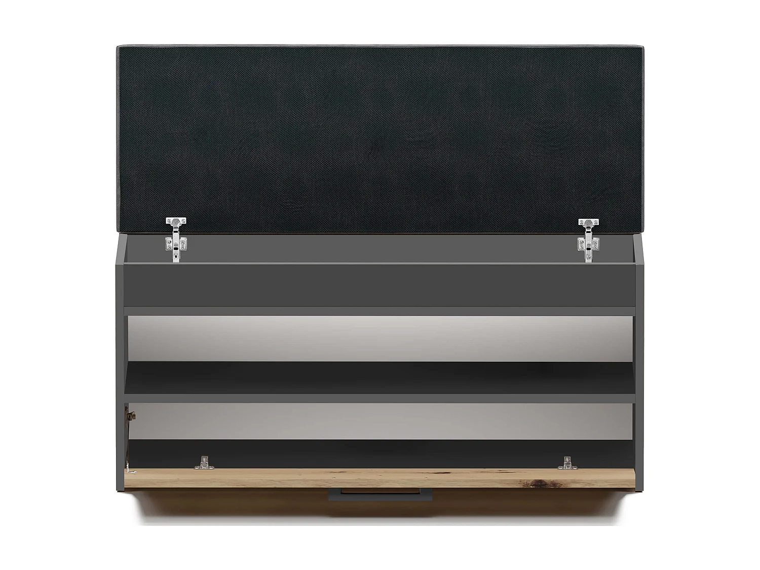 Scarpiera con panca 100x49x35 cm rovere e antracite SCAT6