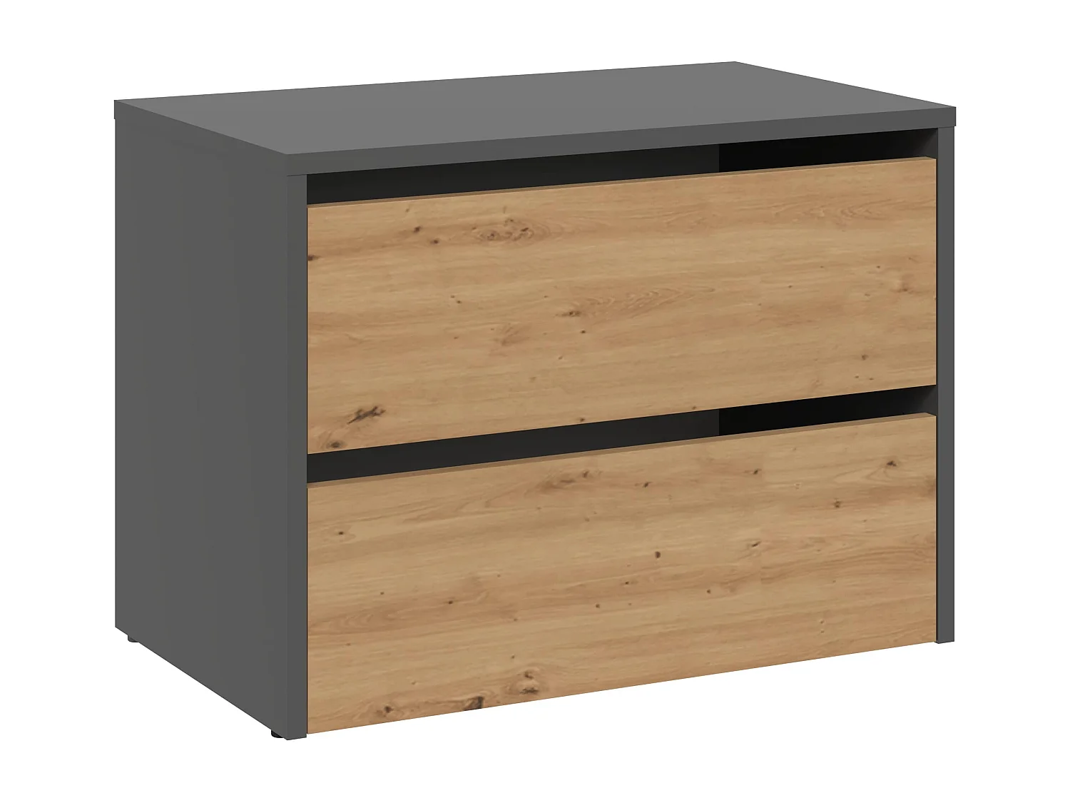 Scarpiera piccola per ingresso 60x44x36 cm rovere e antracite SCAT1