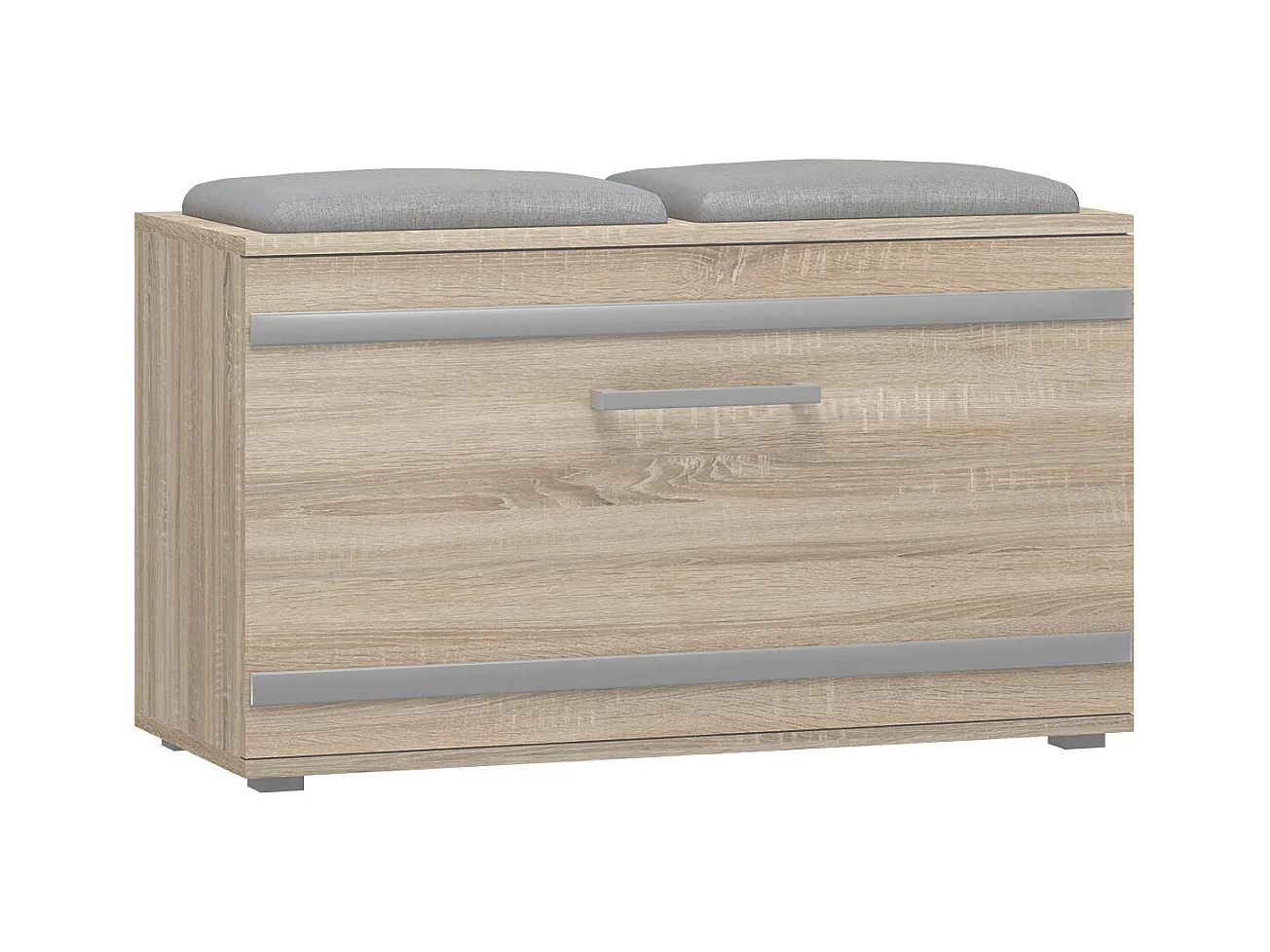 Scarpiera salvaspazio 85x45x35 con seduta rovere chiaro SCAT5