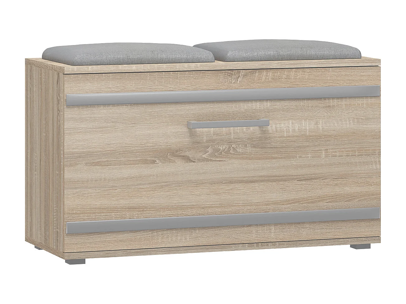 Scarpiera salvaspazio 85x45x35 con seduta rovere chiaro SCAT5