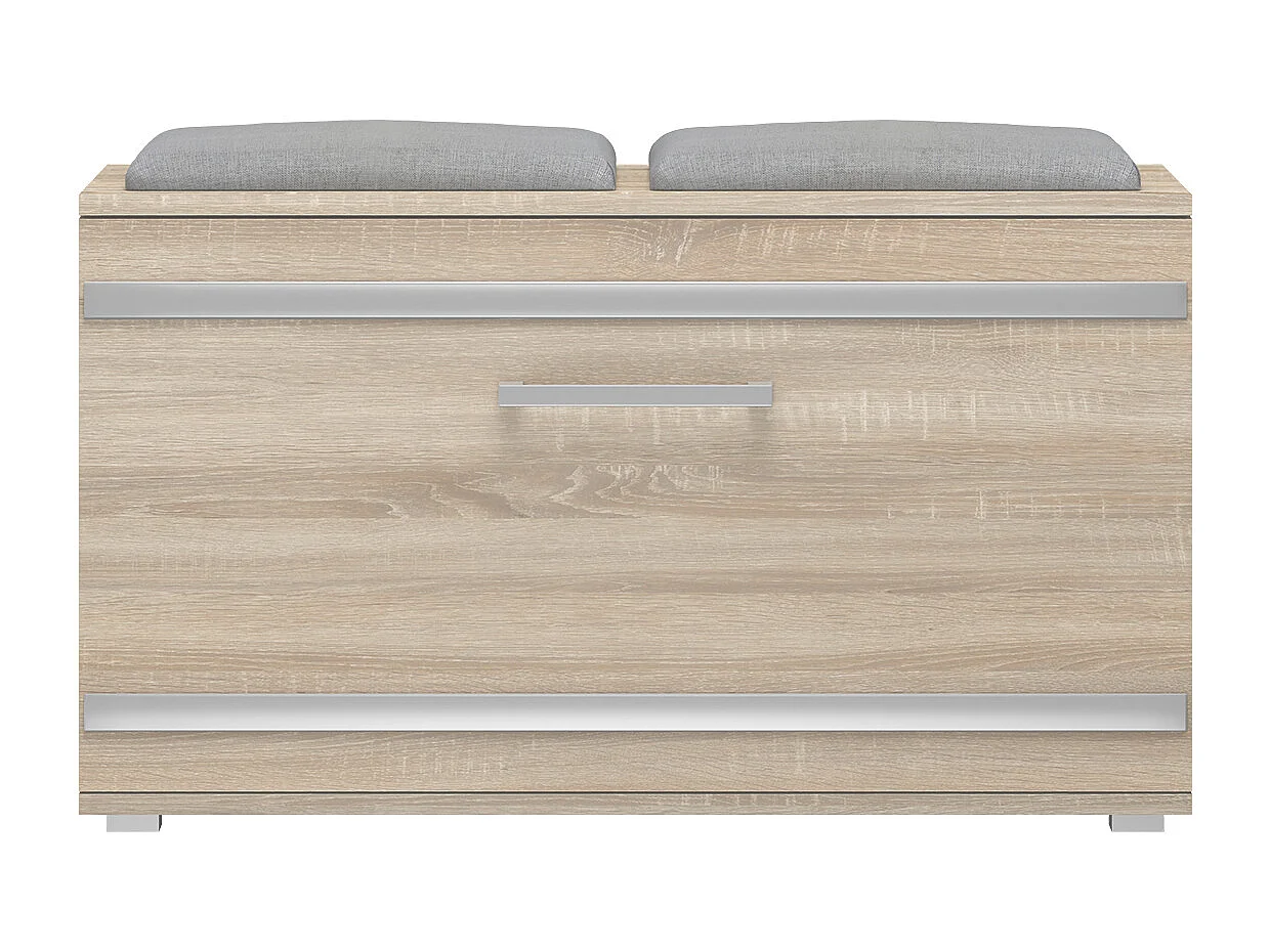 Scarpiera salvaspazio 85x45x35 con seduta rovere chiaro SCAT5