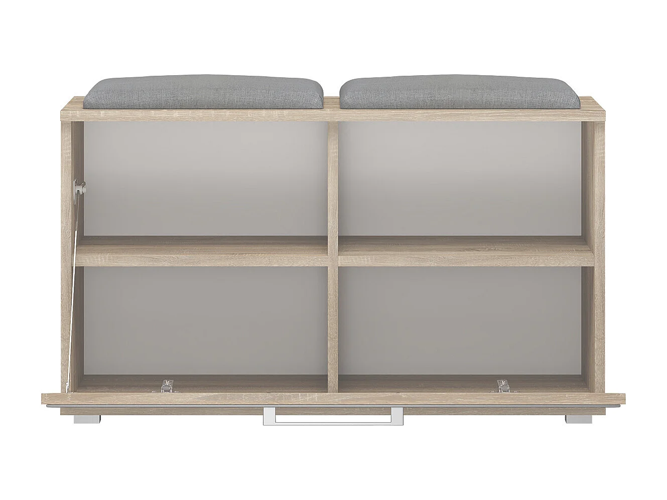 Scarpiera salvaspazio 85x45x35 con seduta rovere chiaro SCAT5