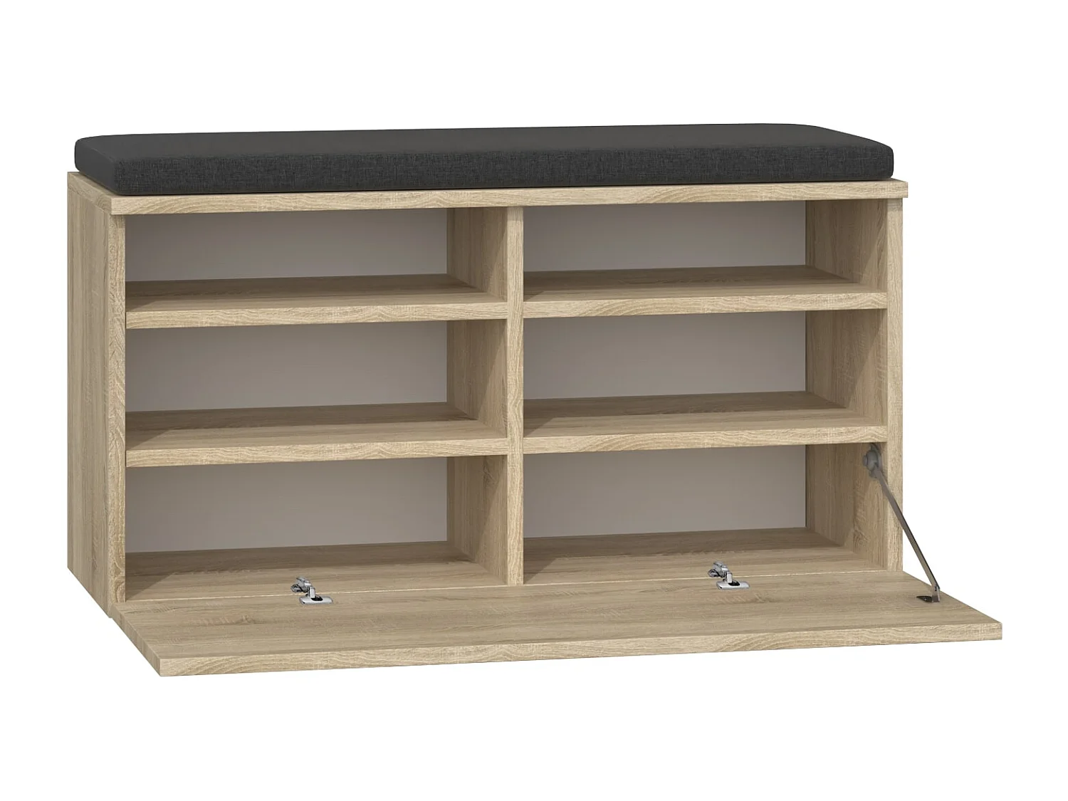 Scarpiera con seduta 85x46x35 cm rovere chiaro SCAT4