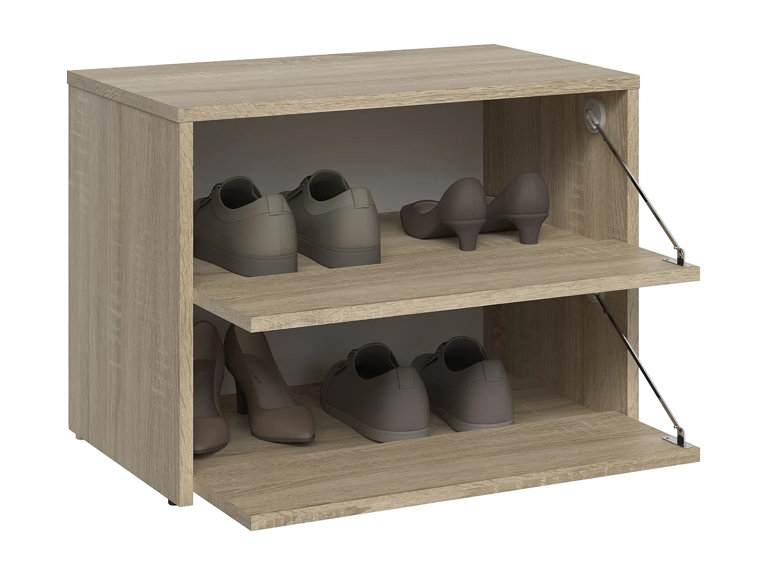 Scarpiera piccola per ingresso 60x44x36 cm rovere chiaro SCAT1