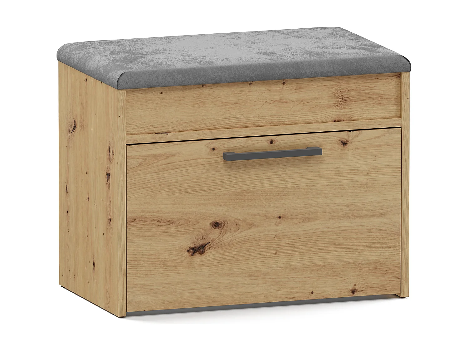 Scarpiera con panca 60x49x35 cm rovere naturale SCAT7