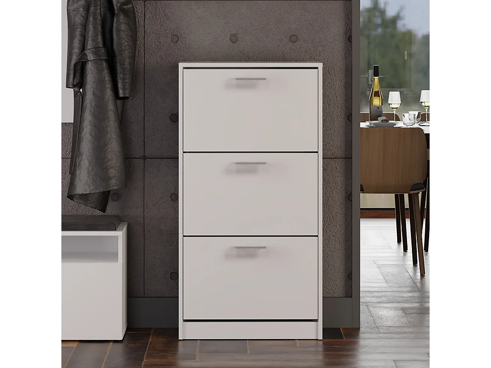 Scarpiera moderna 60x116x28 cm bianco SCAT3