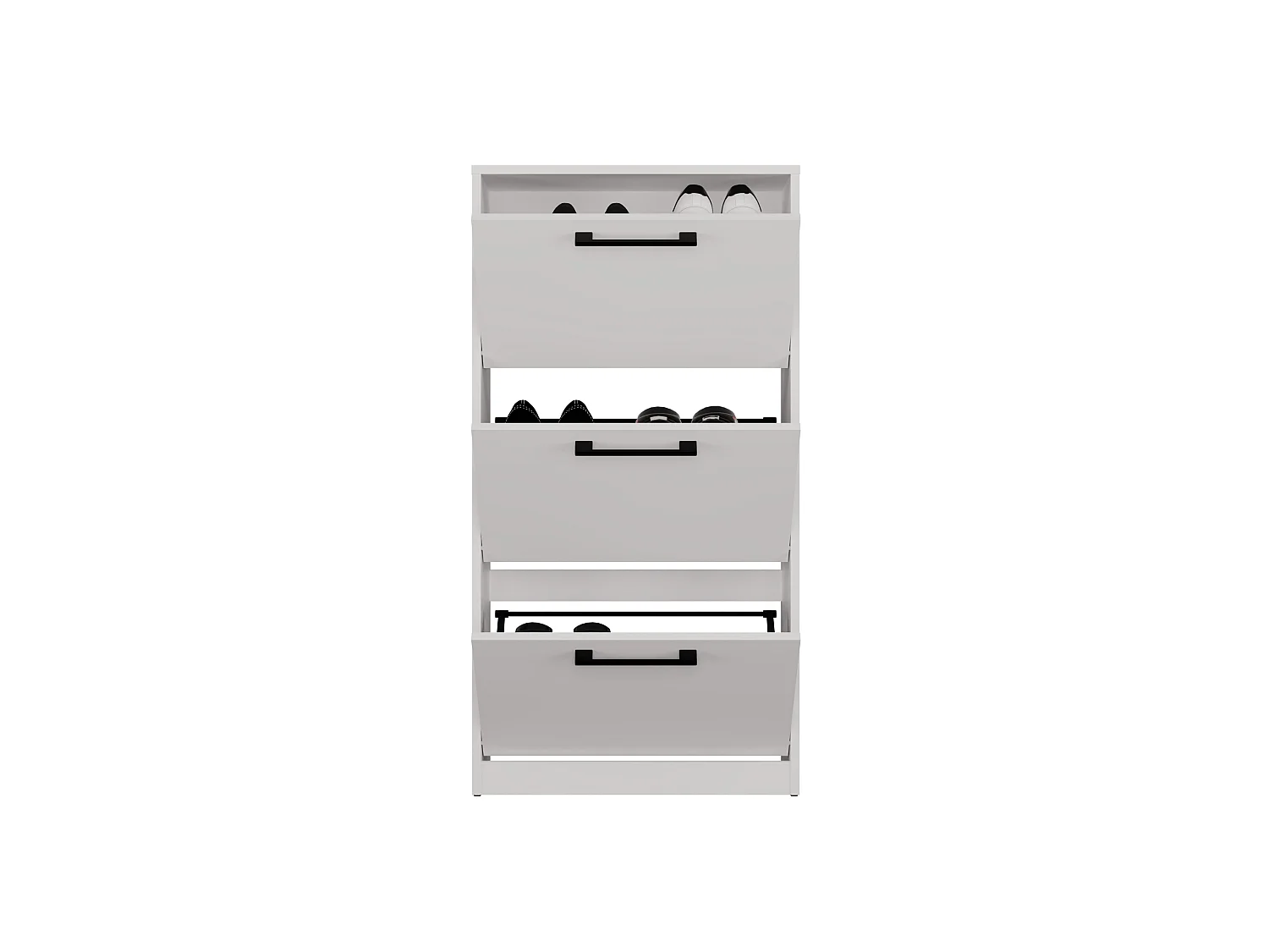 Scarpiera moderna 60x116x28 cm bianco SCAT3