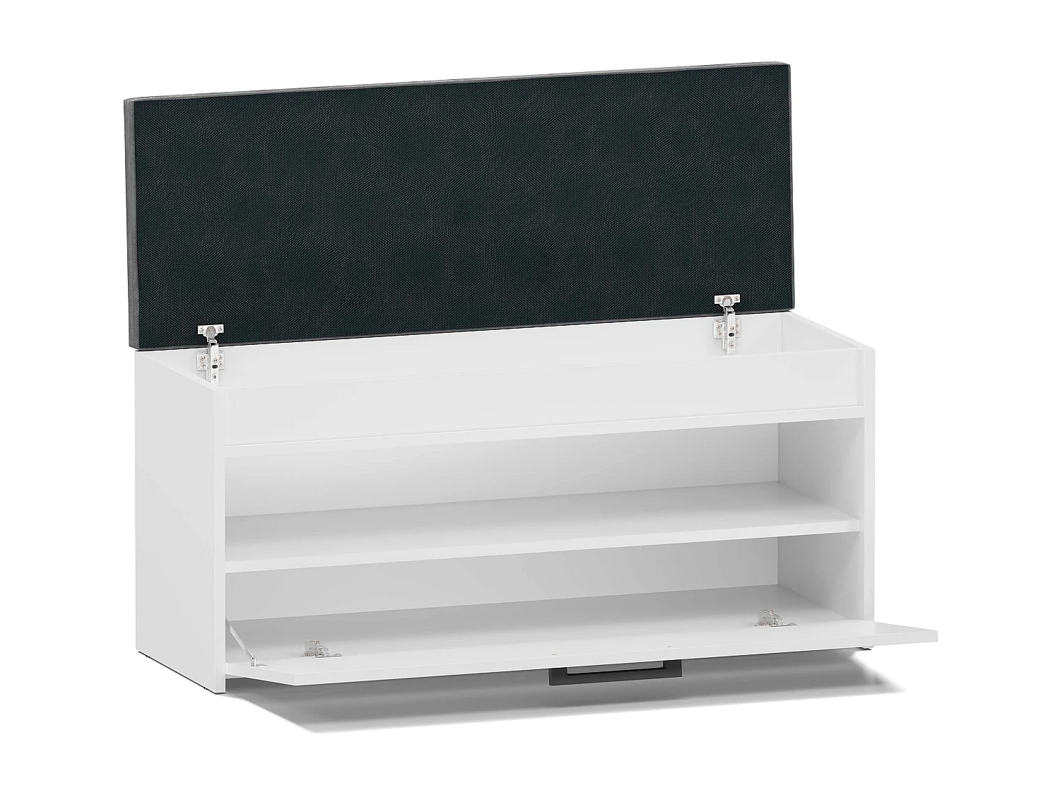 Scarpiera con panca 100x49x35 cm bianco SCAT6