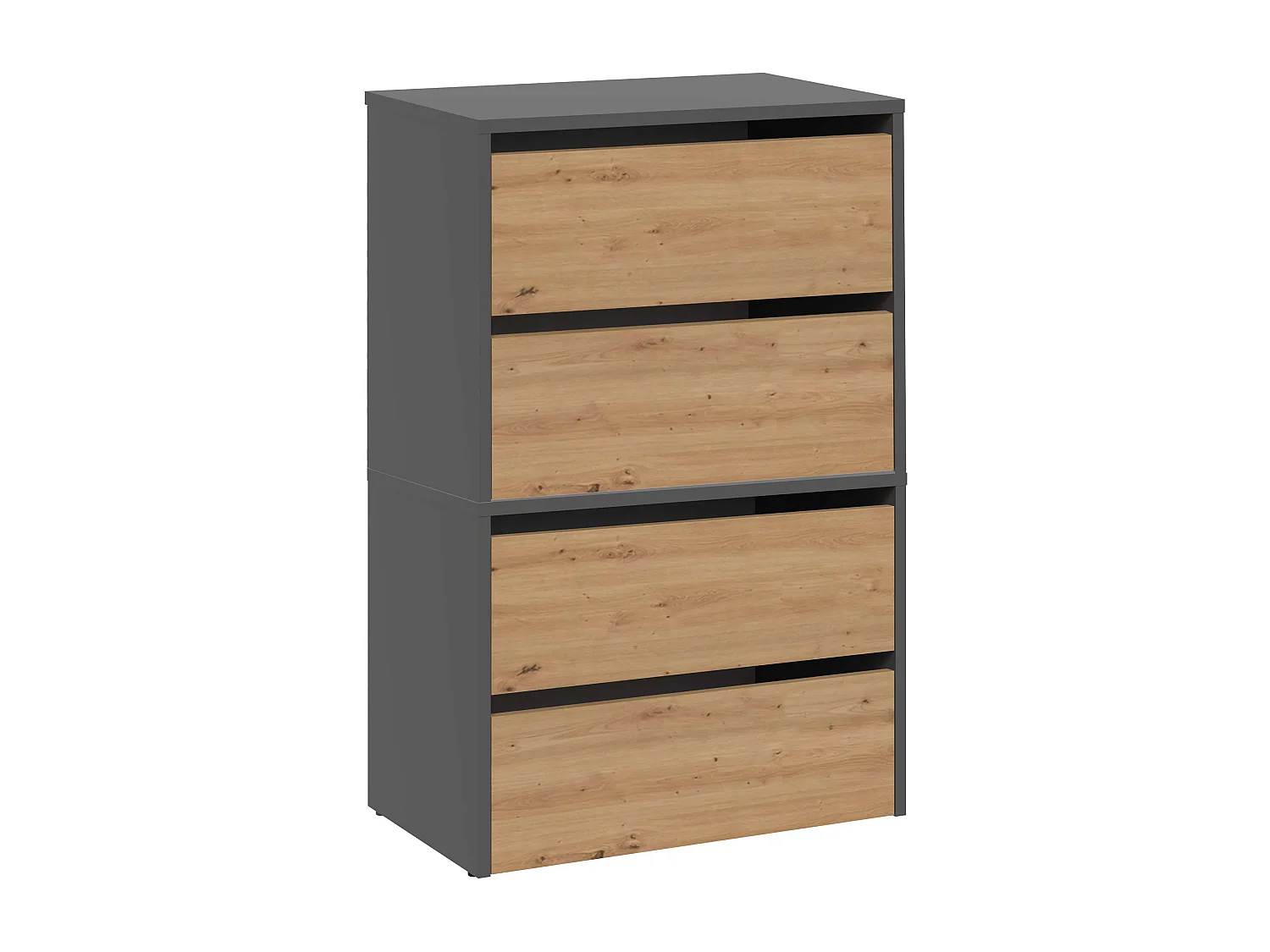 Scarpiera ingresso 60x88x36 cm rovere e antracite SCAT2