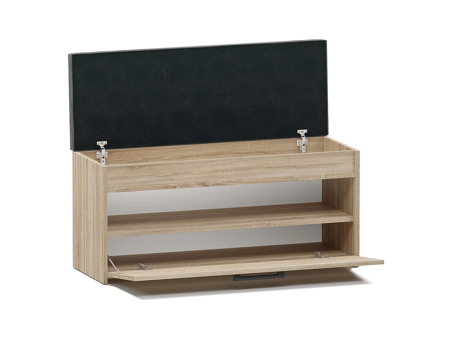 Scarpiera con panca 100x49x35 cm rovere chiaro SCAT6